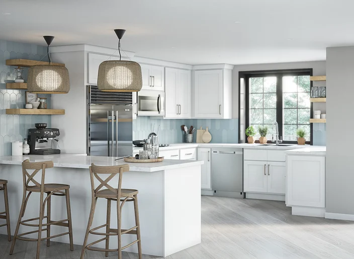 Primary White Shaker Cabinets